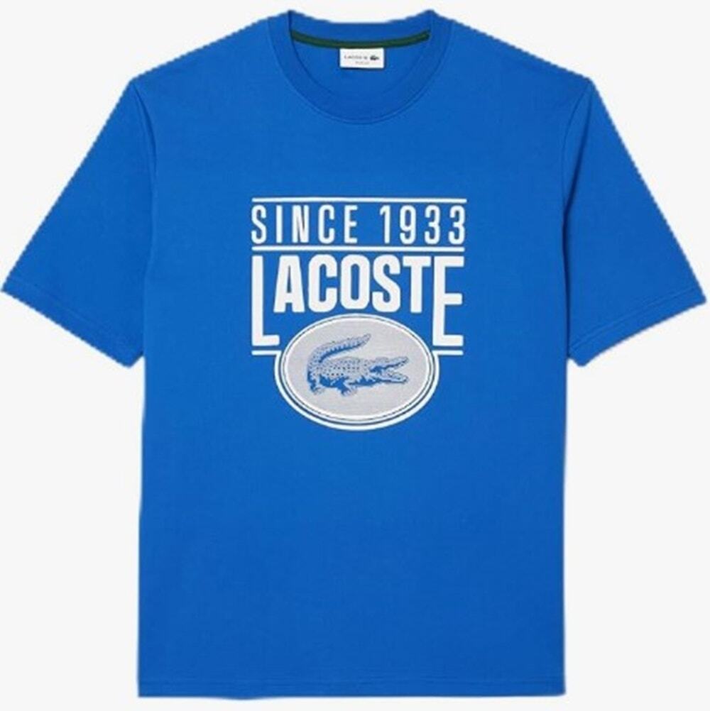Lacoste Men's Loose Fit Front Large Croc Graphic Tee Shirt Gelato M